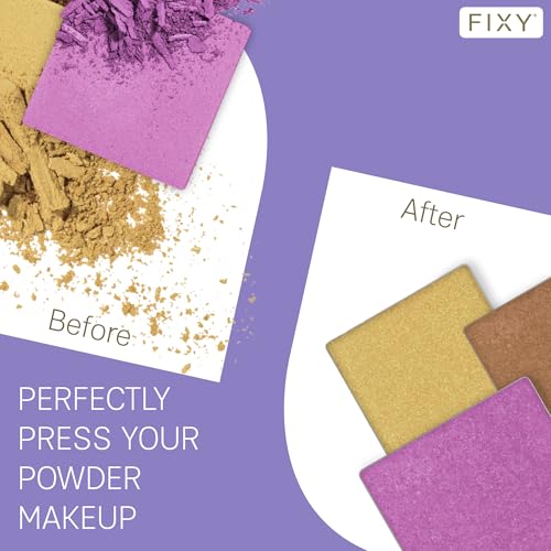 FIXY Ultimate Makeup Refill Kit: Includes 30 Square Empty Magnetic Pans & a Powder Binder Spray | Repurpose your Eyeshadow, Blush, Bronzer, Highlighter & More | Vegan & Cruelty-Free