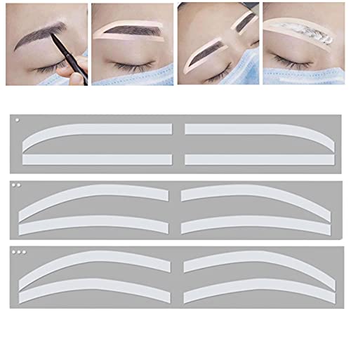 Eyebrow Stencil Stickers Airbrush Eyebrow Sticker Stencil Eyebrow Auxiliary Stickers,6 Pairs Eyebrow Auxiliary Stickers Disposable Adhesive Eyebrow Pattern Sticker