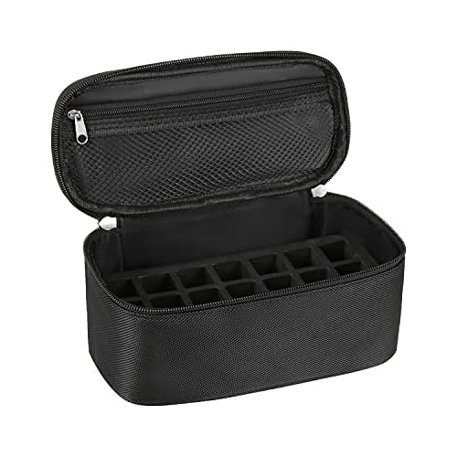 Lipstick Organizer Bag Lip Gloss Lip Balm Case Chapstick Holder Bag Makeup Artist Lipstick Bag With Compartment Cosmetic Bag Gift for Women(Black-21holder)