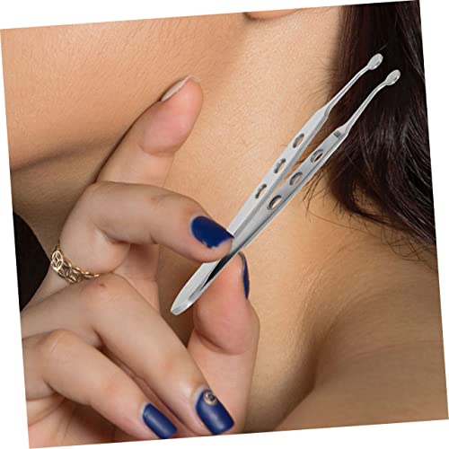 Eyelid Tweezers for Meibomian Gland Massage Stainless Steel for Women Eyelid Compressor Forceps Beauty Tool for Dry Eyes Tip