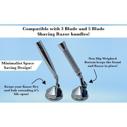 G.B.S Heavy Duty Chrome Base Shaving Razor Stand