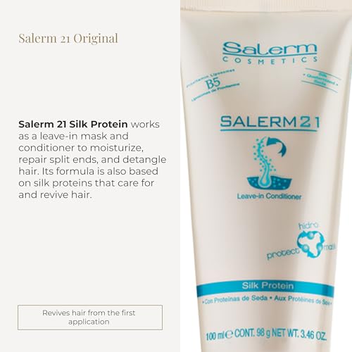 SALERM - Instant Hair Conditioner 21 Silk Protein - 100 ml - Leave-In or Rinse-Out Conditioner - with Silk Proteins - Heat Protector and Hydrating