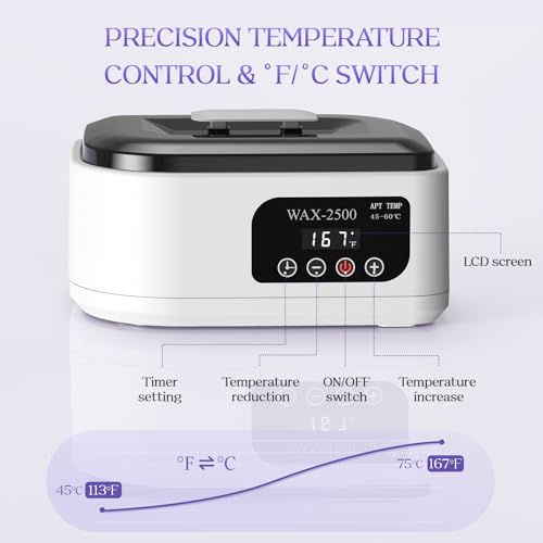 Paraffin Wax Machine for Hands and Feet?Paraffin Wax Warmer with Auto-Timer and Keep Warm Mode, Paraffin Wax Bath Moisturizing Kit for Arthritis, Skin Hydration, Relax Muscles-White