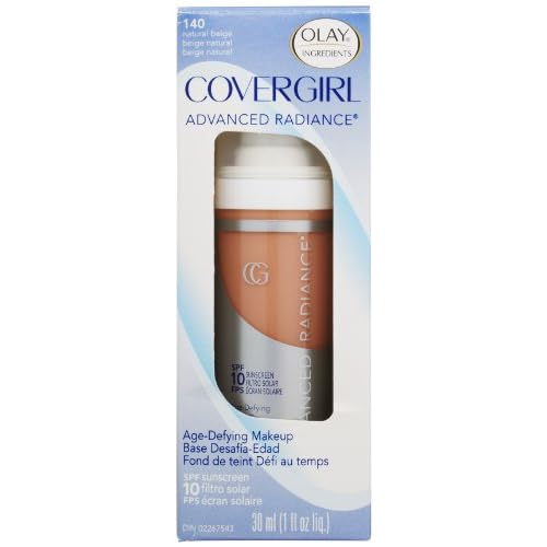 COVERGIRL Advanced Radiance Liquid Makeup, Natural Beige 140, 1.0-Ounce
