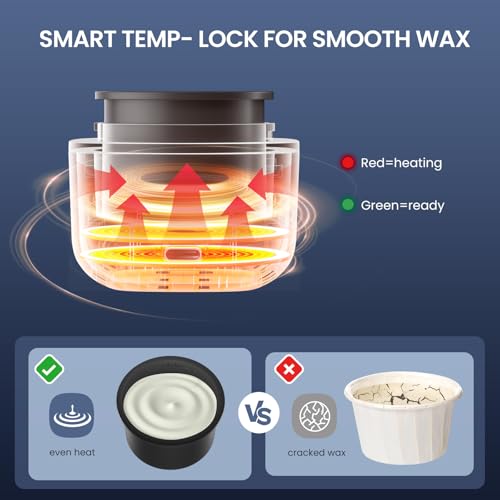 Nose Wax Kit Men, Nose Ear Hair Waxing Kit with 100g Wax, 40 Sticks, Nose Ear Hair Removal Kit, USB Fast Heat, Smart Constant Temp, Upgraded Size, Multi-Accessories, Black