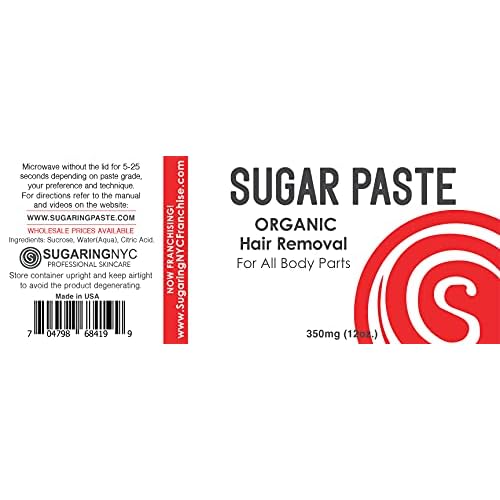 Sugar Paste by Sugaring NYC + Waxing Strips for Home Use, Applicator Card