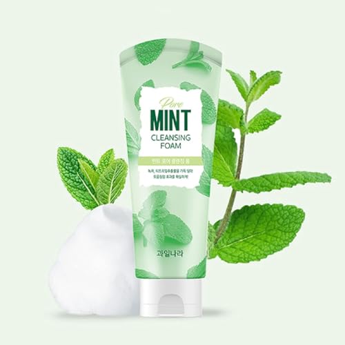 Mint Pore Korean Face Wash Cleansing Foam (Renewal), Korean Facial Cleanser Refresh Acne Prone Skin 130g/4.58oz Kwailnara (2 Pack)