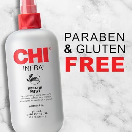 CHI Keratin Flex Finish Hair Spray, Lightweight Spray For Long-Lasting, Smooth Styling, Eliminates Frizz & Flyaways & Seals Out Humidity, 10 Oz (Pack of 2)