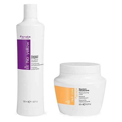 Fanola No Yellow Shampoo 350 ml & Fanola Nutri Care Restructuring Mask 500 ml