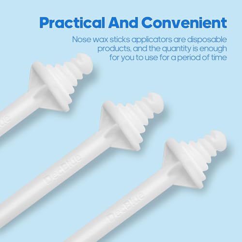Nose Wax Sticks - 60Pcs Plastic Nasal Cleaning Applicators for Painless Nostril and Eyebrow Hair Removal for Men and Women