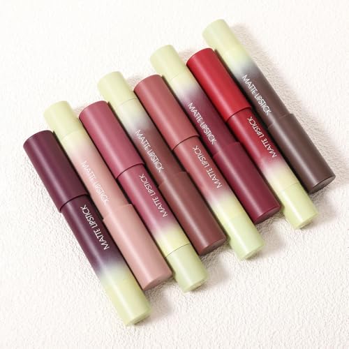 Matte Lip Lipstick Crayon Lip Liner Thick Pencil, High-Pigment Outline lips, Non-sticky Matte Velvet Texture, Waterproof & Smudge-Proof Longwear Pigmented, Fit for all tones 06#