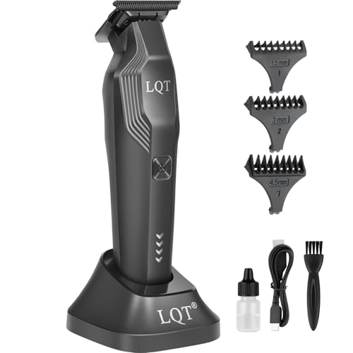 Men's Beard Trimmer - All-in-One Trimmer with Precision Dial - Premium Facial Hair Groomer - USB Recharge Dock, Cordless Waterproof Wet/Dry Clipper Gift for Father