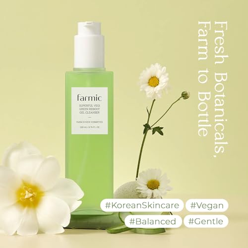 Vegi Green Reboot Gel Face Cleanser | Moisturizing & Hydrating Facial Cleanser | Gentle Daily Cleansing with Aloe & Rosemary to Soothe Refresh Skin (6.76fl.oz/200ml)