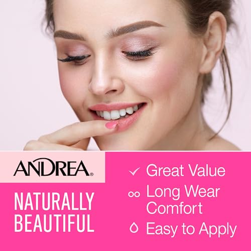 Andrea Fake Eyelashes Multi-Pack with Applicator, 21mm - Natural Look Lashes for Eye Makeup, Dramatic & Lightweight False Eyelashes, 1 Pack