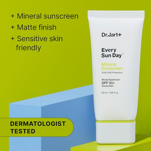 Dr.Jart+ Every Sun Day Mineral Korean Sunscreen SPF 50+ for Face with Zinc Oxide | Korean Skin Care | Travel Size, 1.69 Fl Oz