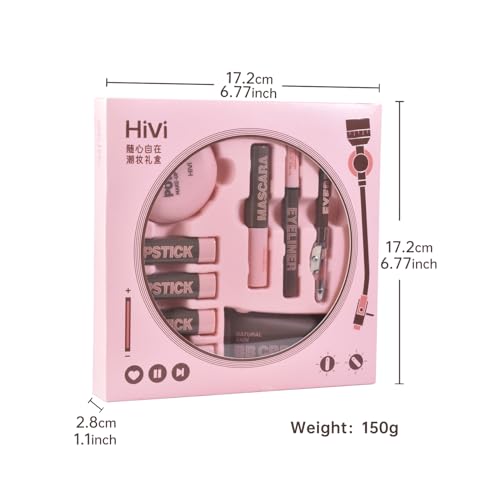 LAMUSELAND Makeup Set Full Kit, 9 Pieces All in One Professional Makeup Gift Set for Women Girls Beginner, include Lipstick, Eyebrow, Eyeliner, BB Cream, Powder, Mascara (B)