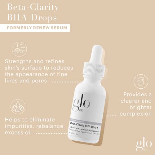 Glo Skin Beauty Beta-Clarity BHA Drops - Salicylic Acid + Retinol Clarifying Serum, Helps Refine & Rebalance for a Clearer, Brighter Complexion (1 Fl Oz)