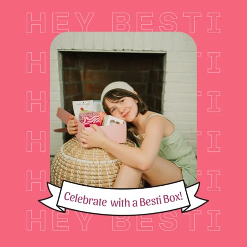 Besti First Period Kit for Girls (Ages 9-12) | Organic Pads & Liners, Pimple Patches, Bath Bomb, Lip Balm, Spa Headband & First Period Guide | Self-Care Gift Box for Teens ? Menstrual Starter Kit