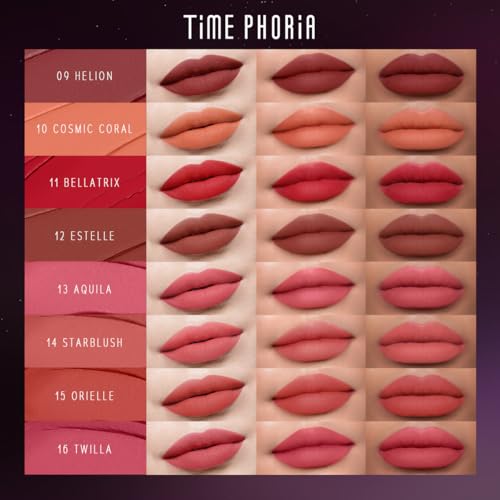 Nebula Velvet Lip Cream, 09 Helion Deep Berry Red Color, Velvet Matte Finish, Lightweight Non-Drying Soft Cream Texture, Blurs Lip Lines, High Pigment Transfer-Proof Long-Lasting Lip Tint