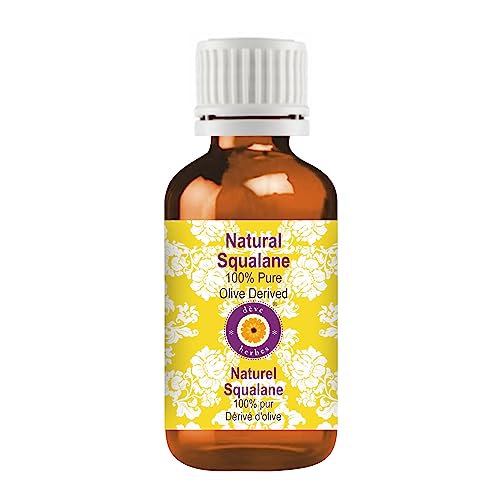 d?ve herbes Natural Squalane Oil (derived from Olives) | Infused | Pure | Non-Sticky | Lightweight | For Facial Care | Men & Women | 10ml (0.33 oz)