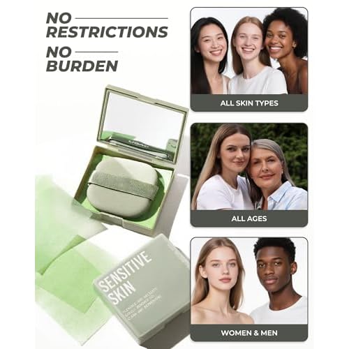 300 Oil Blotting Sheets for Face with Mirror & Puff Set | Oil Absorbing Sheets for Oily Skin | High-Performance Oil Control | Say Goodbye to Greasy | Summer Essentials for Women
