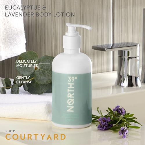 39¡Æ North Body Lotion - Eucalyptus & Lavender Scent - Featured in Courtyard by Marriott and Residence Inn Hotels - Hydrating & Moisturizing - All Natural Body Lotion - 8.5oz