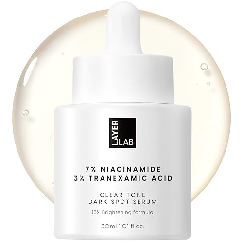 LAYERLAB Niacinamide 7% & Tranexamic Acid 3% Dark Spot Appearance Serum | 13% Radiance Complex Visibly Evens Skin Tone Look | Hydrating K-Beauty Skincare 0.94 fl.oz
