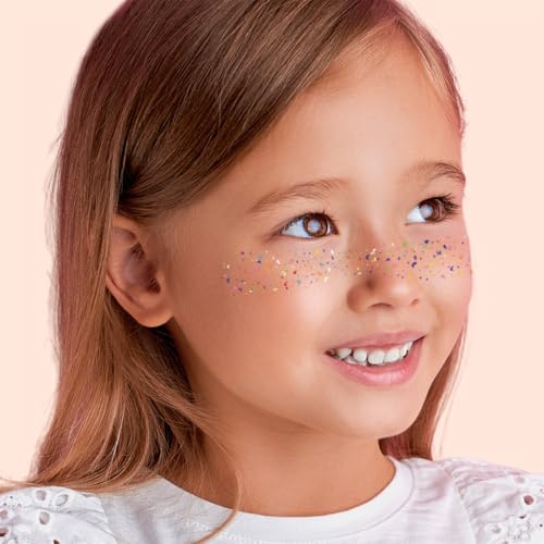 RAINBOW CONFETTI FRECKLES set of 10 premium boho waterproof temporary metallic gold and silver jewelry foil Flash Tattoos, face tattoo, face sparkle, rainbow temporary tattoo, rainbow party