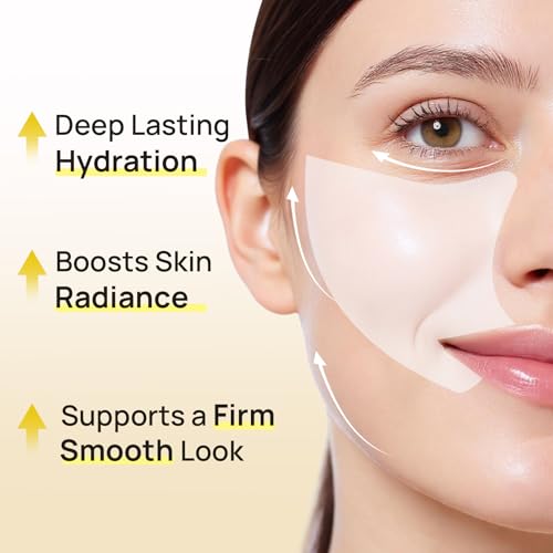 Collagen Face Mask, Real Deep Marine Collagen Overnight Face Mask for Glass Glow Skin - Elasticity, Firming, Hydrating & Moisturizing, 30g x 20ea (Pack of 4)