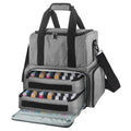 Nail Polish Organizer Case, Nail Kit Bag, Holds 70 Bottles, 2 Removable Pouches and Tool Storage, Nail Polish Carrying Case Gift for Manicurists, Grey