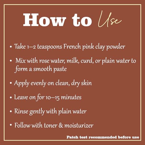 minature French Pink Clay powder| 227g(8 oz) (¨ö pound) | Montmorillonite Pink-Clay | French Rose Clay | Face mask | natural powder
