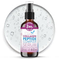 Eva Naturals Multi Peptide Face Serum ? Anti Aging Collagen Peptides for Plump & Firm Skin Elasticity, Wrinkle & Fine Line Renewal, Fragrance Free Firming Facial Skincare - 2 oz