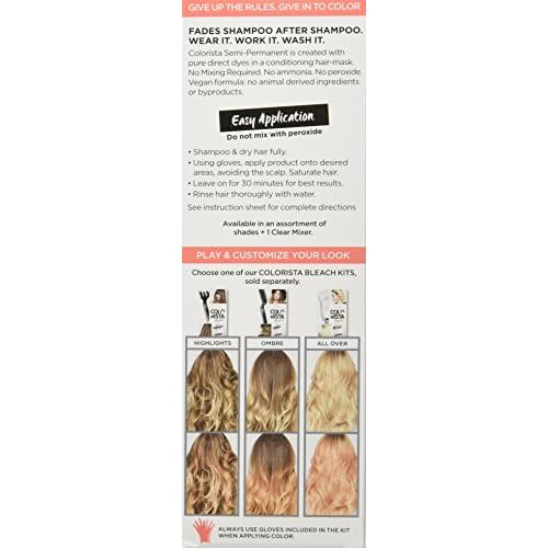 L'Oreal Paris Colorista Semi-Permanent for Light Blonde or Bleached Hair, #Peach