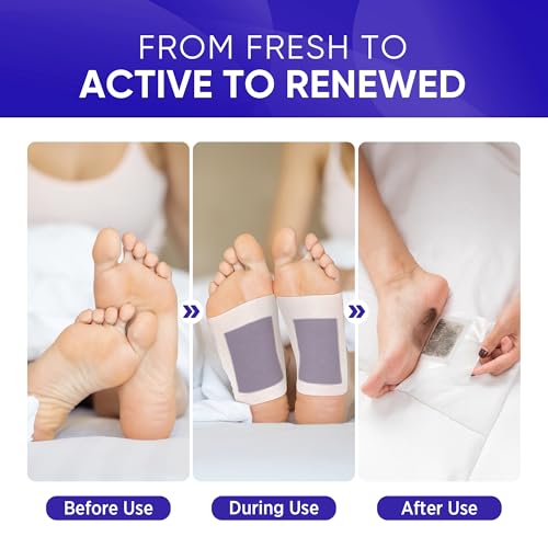 Natural Foot Pads - Lavender Bamboo Vinegar - Premium Foot Care - Soothing Nighttime Ritual - Comforting Aromatherapy Experience - 30 Pads (Pack of 1)