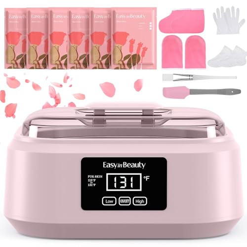 Paraffin Wax Machine for Hand and Feet - 3000ml Hand Wax Paraffin Machine for Arthritis, Touchscreen Paraffin Wax Warmer with 6 Packs Rose Wax (2.64 lbs), Paraffin Bath for Smooth & Soft Skin