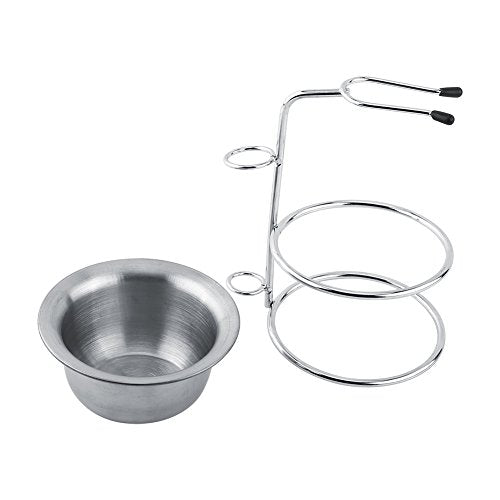 Men Shaving Kit, Fashionable Men Shave Tool Kit, Stainless Steel Shaving Brush Stand Holder, Soap Mug Bowl