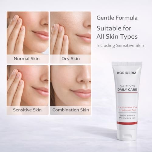 Face Cream Moisturizer 1 PACK- All-In-One Daily Facial Lotion with Centella Asiatica Collagen & Hyaluronic Acid - Hydrates, Firms & Reduces Wrinkles - Nourishing Skin Care for All Skin Types 1P