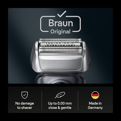 Braun Series 8 83M Electric Shaver Head Replacement Cassette, Silver