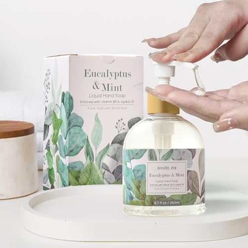 ROMIIE ZOI Liquid Hand Soap with Gift Box - Eucalyptus & Mint - 260ml/ 8.7 fl.oz