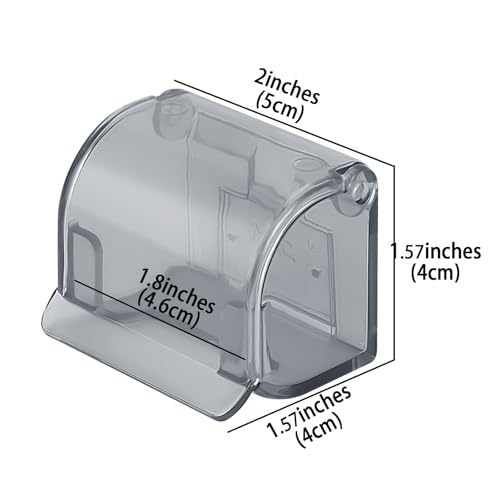 LUEXBOX 2 Pcs Plastic Razor Holders with Cover for Shower Wall, Self Adhesive Waterproof Razor Rack for Bathroom, Compatible with Fusion 5 Proglide, Mach 3 Classic(Grey)