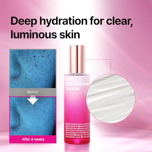 ISOI Rose PDRN Lotion, Lightweight Daily Moisturizer with Niacinamide and Hyaluronic Acid for Radiant, Korean Skin Care (3.04 fl.oz,90ml)
