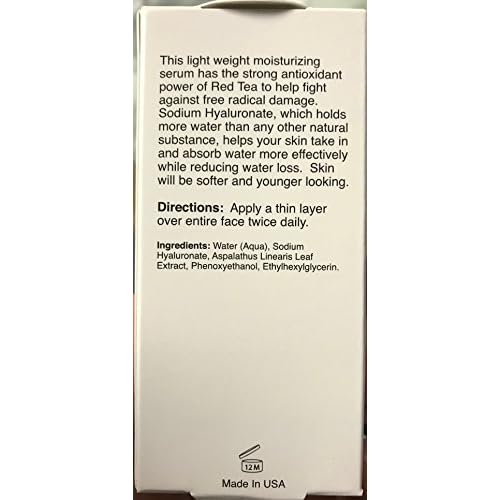Jolie Red Tea Moisturizing Serum W/Sodium Hyaluronate 1 oz.