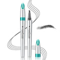 Eye Brow Pencils for Women - Waterproof Microblading Eyebrow Pencil, Four Tip Eye Brow Makeup Pen to Effortlessly Create Hair Like Natural Brows (Black)