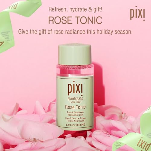 Pixi Rose Tonic Rose Hydrosol Toner Hydrates Skin, Minimize Redness, Rehydrates and Replenishes, 100mL/ 3.4 fl oz