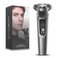 Electric Razor for Men, IPX8 Waterproof with Type-C Quick Charge, 3D Flex Blades & Pop-Up Trimmer, 60min Runtime, Travel Lock, Wet & Dry Shave,Gunmetal Gray