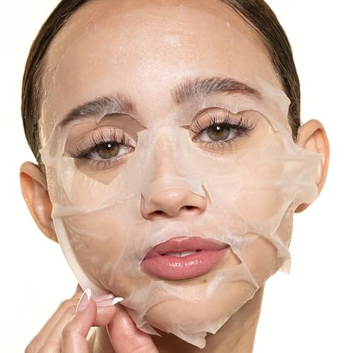 Pacifica Vegan Collagen Hydrate & Plump Face Mask 4-Pack ? Hydrating & Plumping Peptide-Infused Sheet Mask for Dewy Skin, with Vegan Collagen, Cucumber & Aloe, Clean Beauty Skincare?