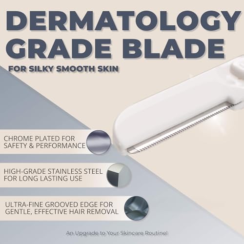 Dermaplaning Tool (9 Count) and Dermaplane Oil Bundle ? Easy to Use Face Razor with Smooth Glide Shave Oil for Gentle Exfoliation