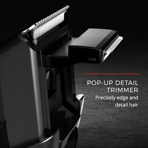 Remington Barba Beard Trimmer| Cordless Groomer with Ceramic Coated Blades, 9 Length Settings, Pop-Up Detail Trimmer, Washable Blades, Rechargeable Battery