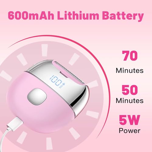 Bikini Trimmer for Women, Pain-Free Intimate Area Hair Removal Device | IPX6 Full?Body Washable USB-C Rechargeable,Replaceable Blade| Electric Razors for Women, Electric Lady Shaver