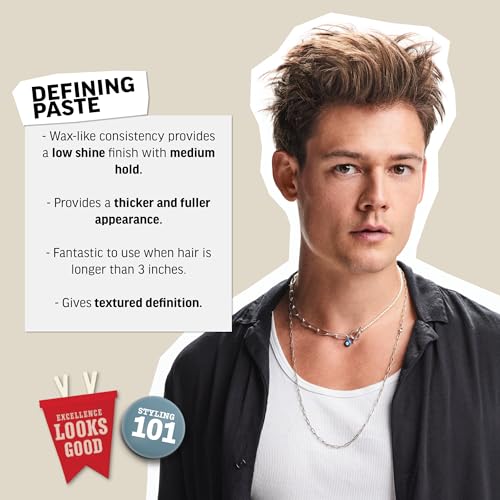 AMERICAN CREW Men's Hair Defining Paste,Like Hair Gel with Medium Hold-Hair Gel & Low Shine,3 oz,(Pack of 2)
